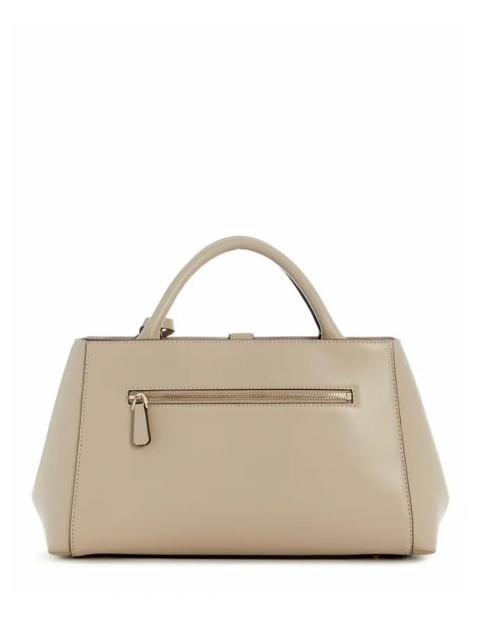 Guess Carrie Girlfriend Satchel Bag in Taupe