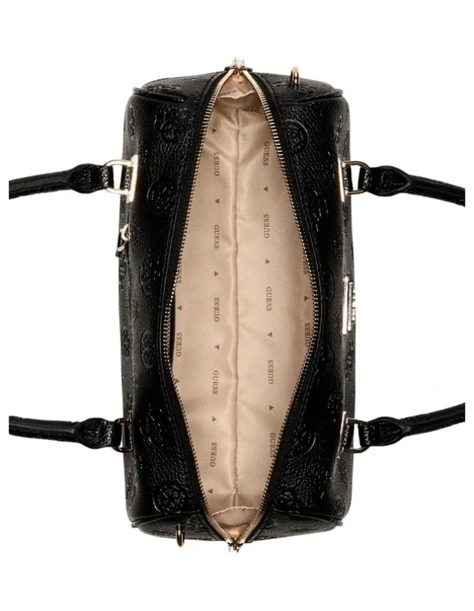 Guess Cresidia II Box Satchel Bag in Black