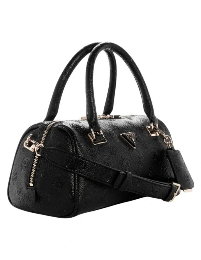 Guess Cresidia II Box Satchel Bag in Black