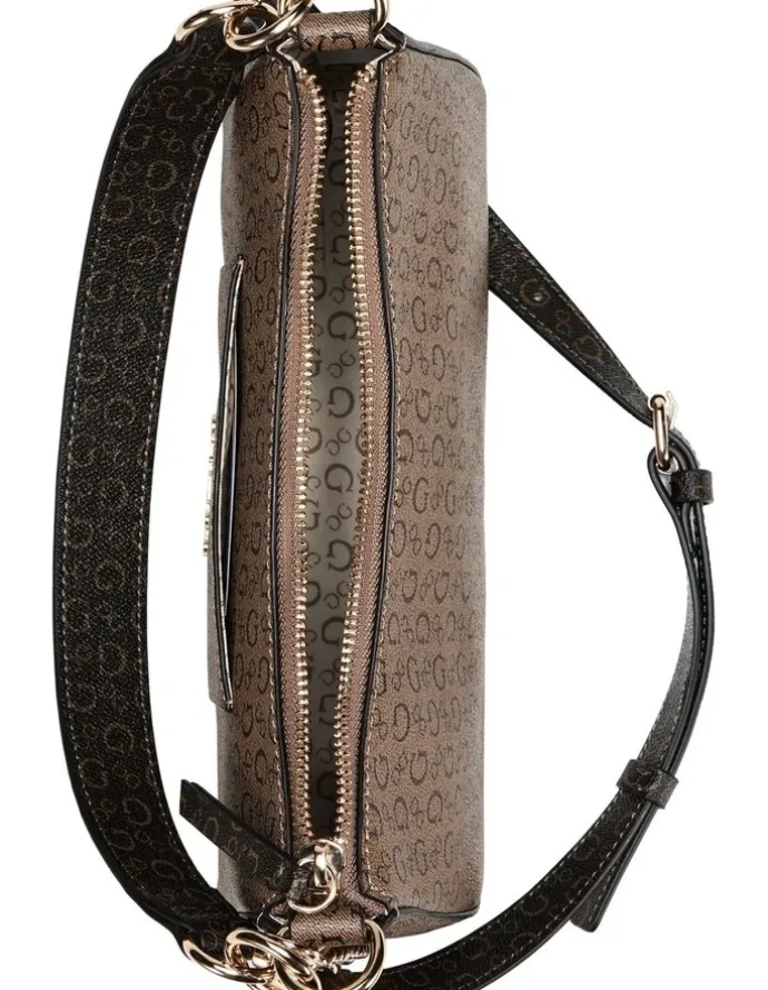Guess Gabbi Mini Top Zip Bag in Cocoa Multi