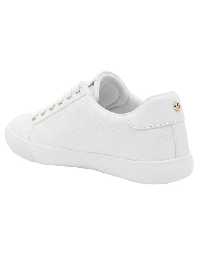 Guess Garda Triangle Logo Sneaker in White