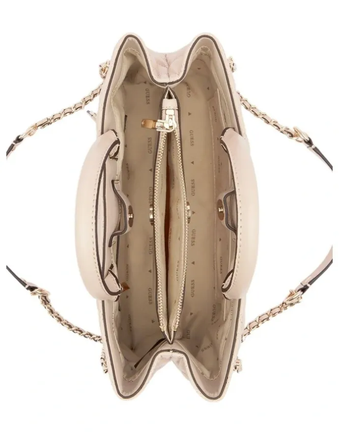 Guess Giully Girlfriend Satchel Bag in Light Beige