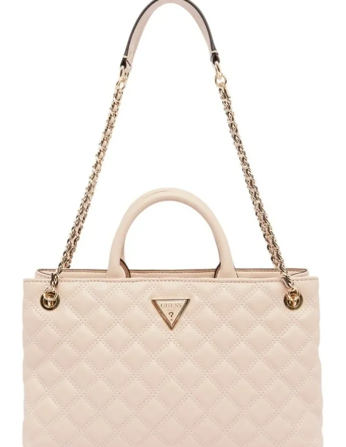 Guess Giully Girlfriend Satchel Bag in Light Beige