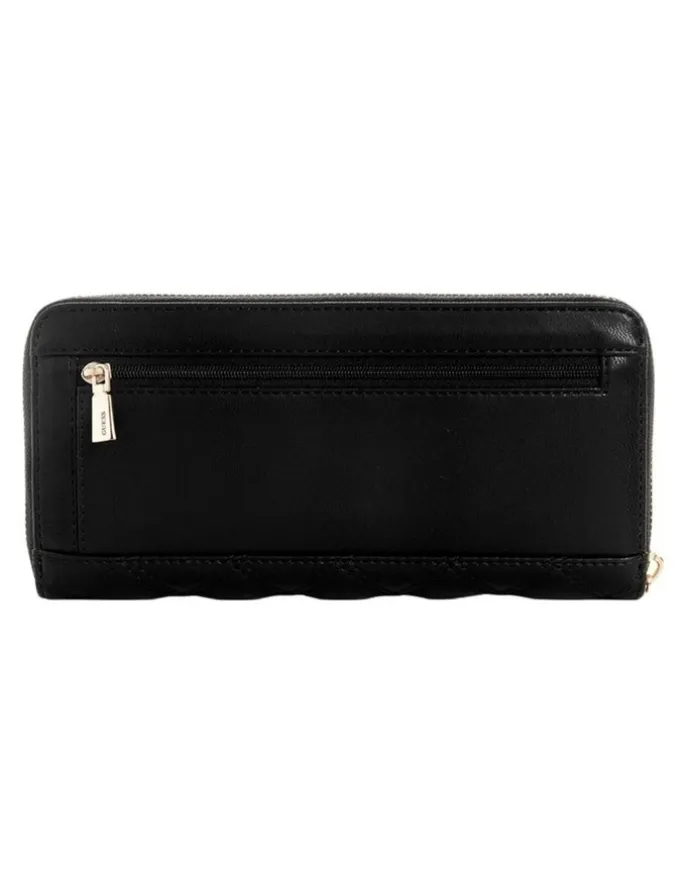Guess Giully Large Zip Around Wallet in Black