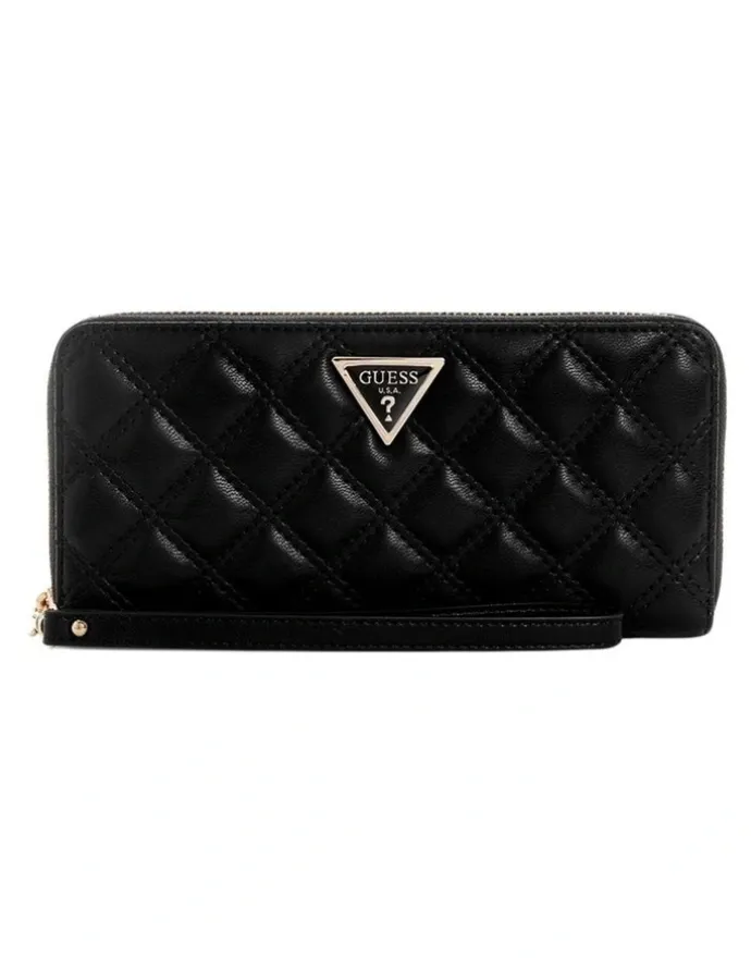 Guess Giully Large Zip Around Wallet in Black