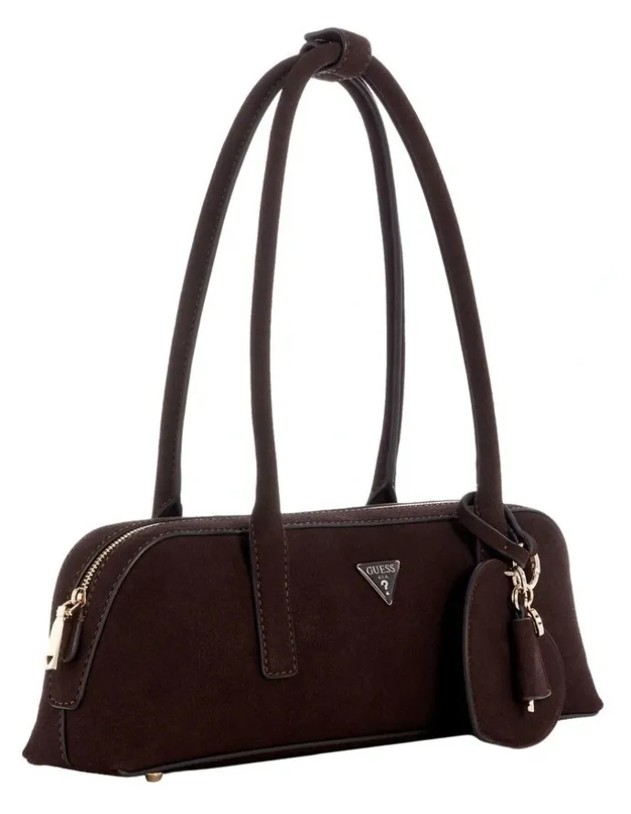 Guess Isobel Sml Satchel Bag IN Espresso