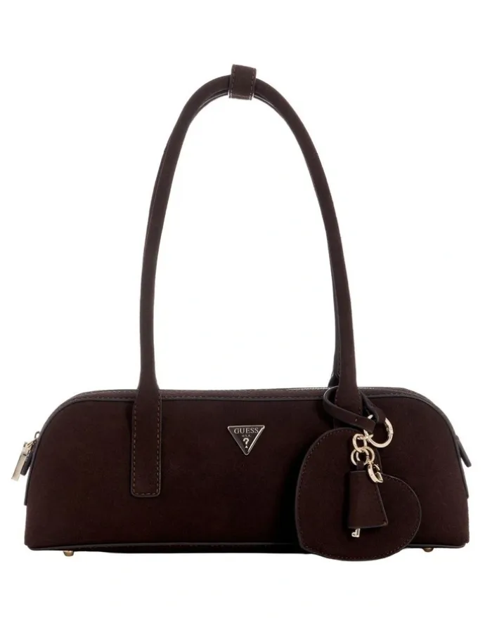 Guess Isobel Sml Satchel Bag IN Espresso