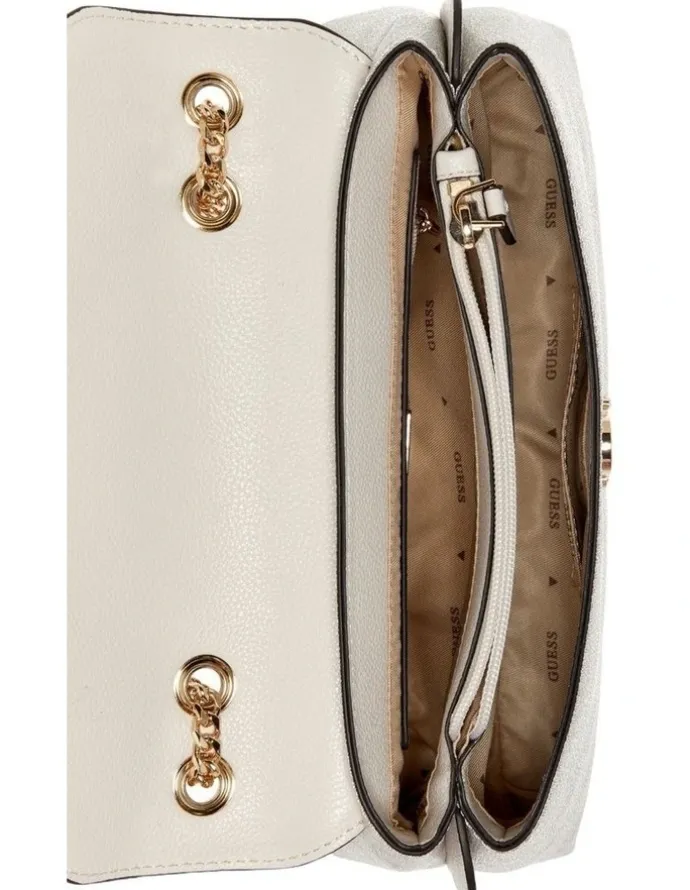 Guess Lindsey Crossbody Bag in Bone Logo