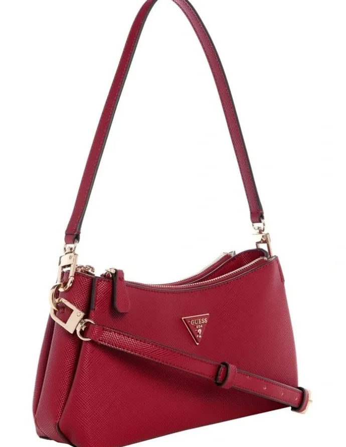Guess Noelle II 3 Comp Crossbody Bag in Garnet