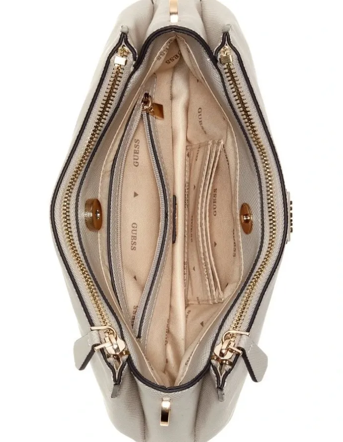 Guess Noelle Ii 3 Comp Shoulder Bag in Taupe