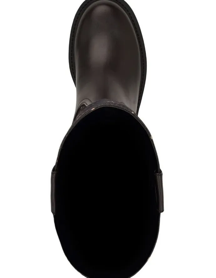 Guess Yannis Logo Boots in Dark Brown