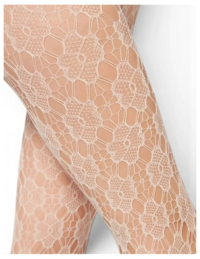 High Heel Jungle Floral Fishnet Tights