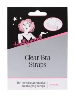 Hollywood Fashion Secrets Bra Straps 3 Pack in Clear
