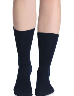 Humphrey Law Merino Wool Blend Health Sock 83C07 in Navy