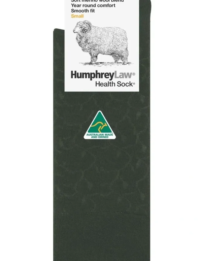 Humphrey Law Merino Wool Blend Health Sock 85c in Black