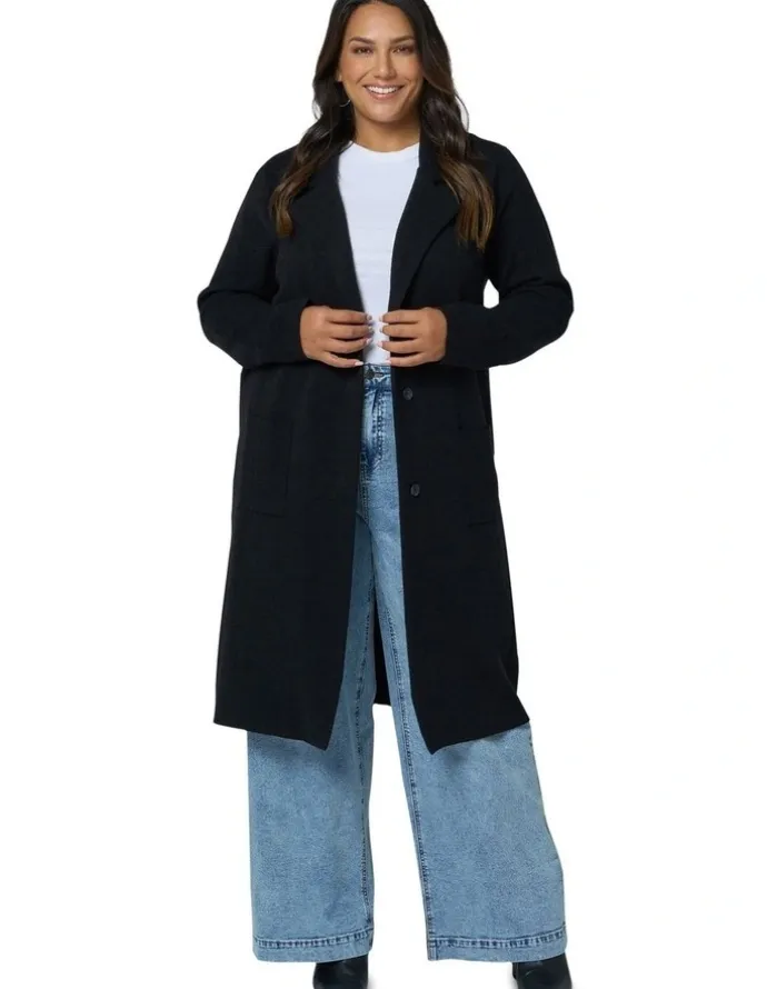 Indigo Tonic Tamara Coatigan in Black