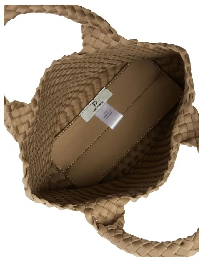 Jane Debster Dixie Tote Bag in Taupe Weave