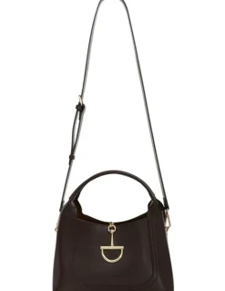 Jane Debster Fleur Shoulder Bag in Black Leather