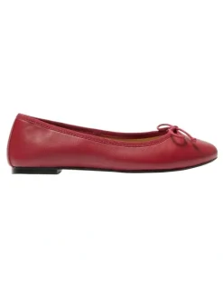 Jane Debster Fonteyn Ballet Flats in Red