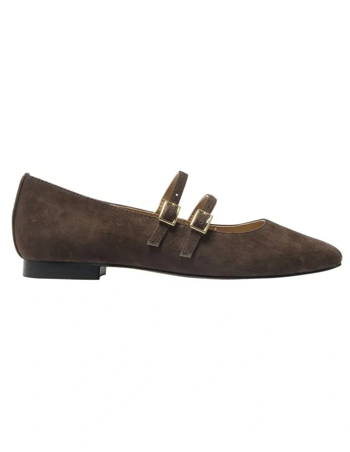 Jane Debster Freda Flat Shoes in Chocolate