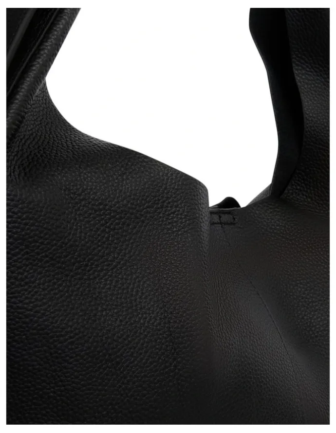 Jane Debster H-Quay Shoulder Bag in Black Tumbled Leather
