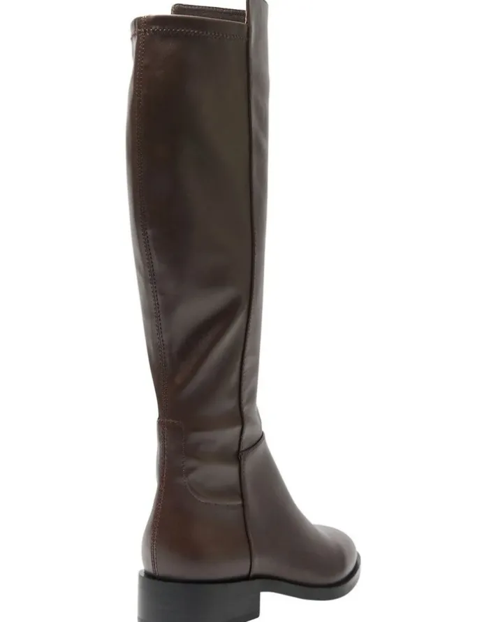 Jane Debster Kennedy Knee Boots in Chocolate Leather