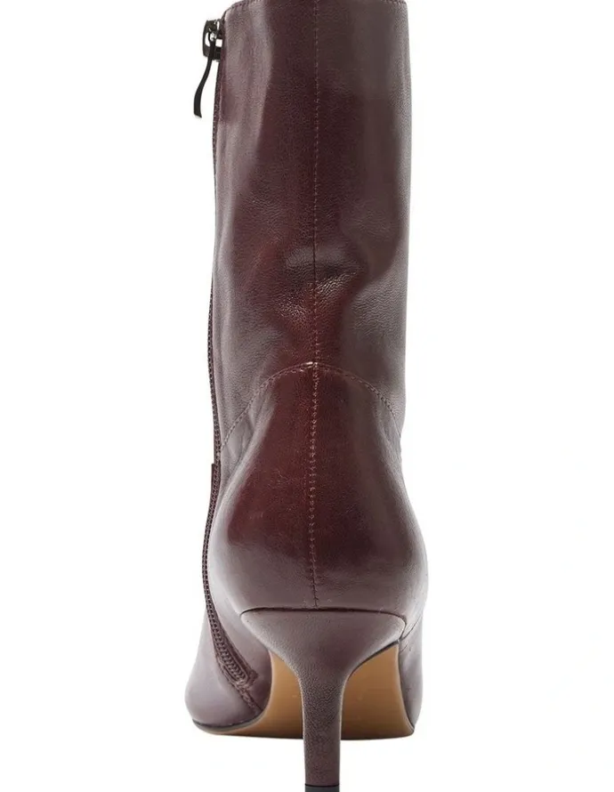 Jane Debster Rogue Boots in Wine Leather