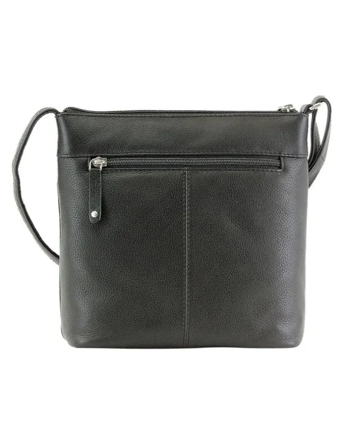 Joan Weisz Zip Top Crossbody Bag in Nomad Black