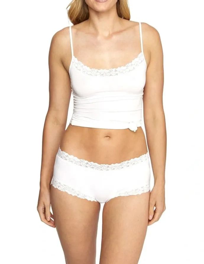 Jockey Parisienne Cotton Boyleg Brief in White
