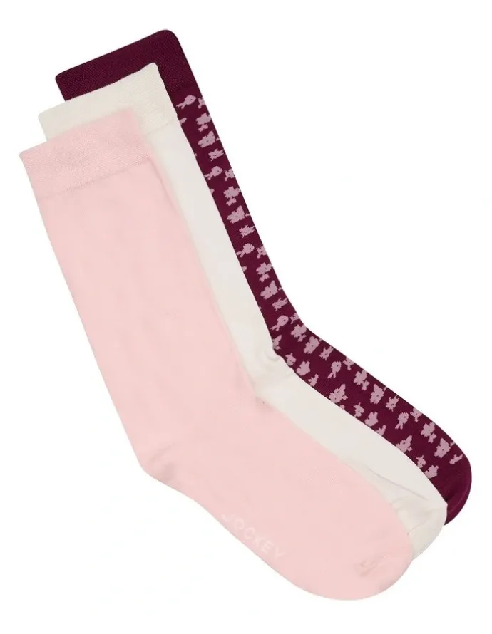 Jockey Pattern Crew Socks 3 Pack in Multi