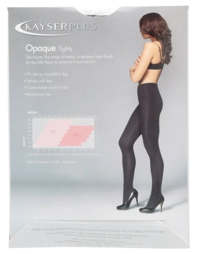 Kayser Plus Size Opaque Tights Black