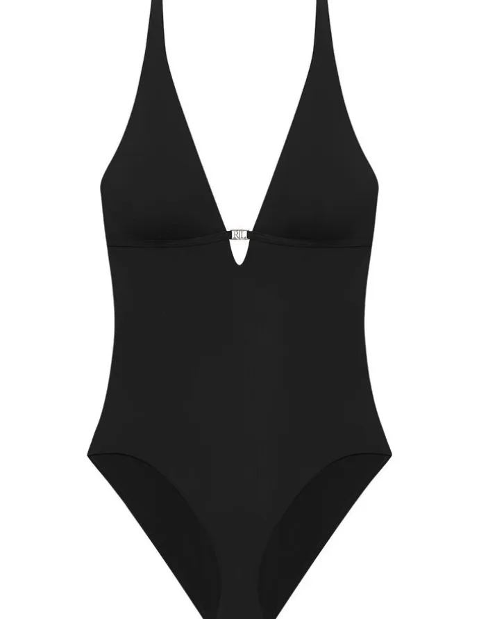 Lauren Ralph Lauren Beach Club V-Neck Shaping One Piece Swimsuit