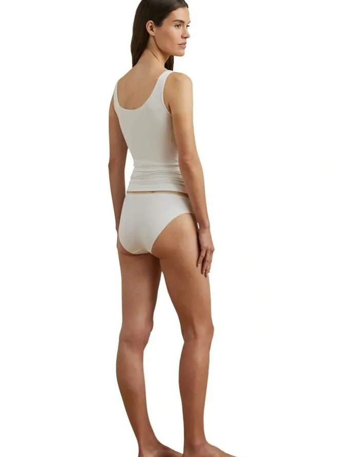 Lauren Ralph Lauren Cotton & Lace Scoop Neck Tank Top in Silk White