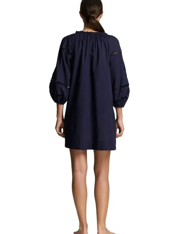 Lauren Ralph Lauren Embroidered Cotton Mini Beach Dress Cover Up