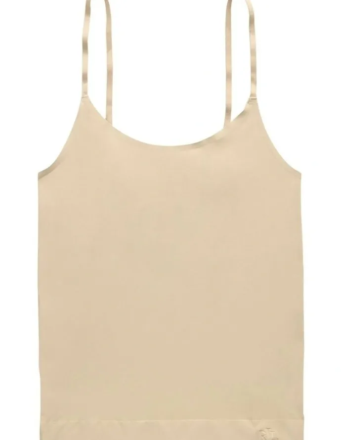 Lauren Ralph Lauren Luxe Smoothing Slim Fit Adjustable Strap Camisole in Light Truffle