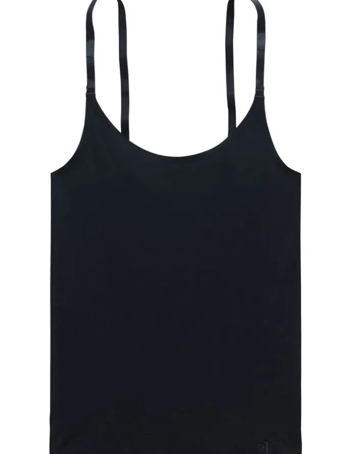 Lauren Ralph Lauren Luxe Smoothing Slim Fit Adjustable Strap Camisole in Black