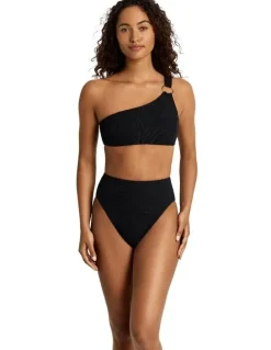 Lauren Ralph Lauren Zebra Jacquard High Waist Bikini Bottom