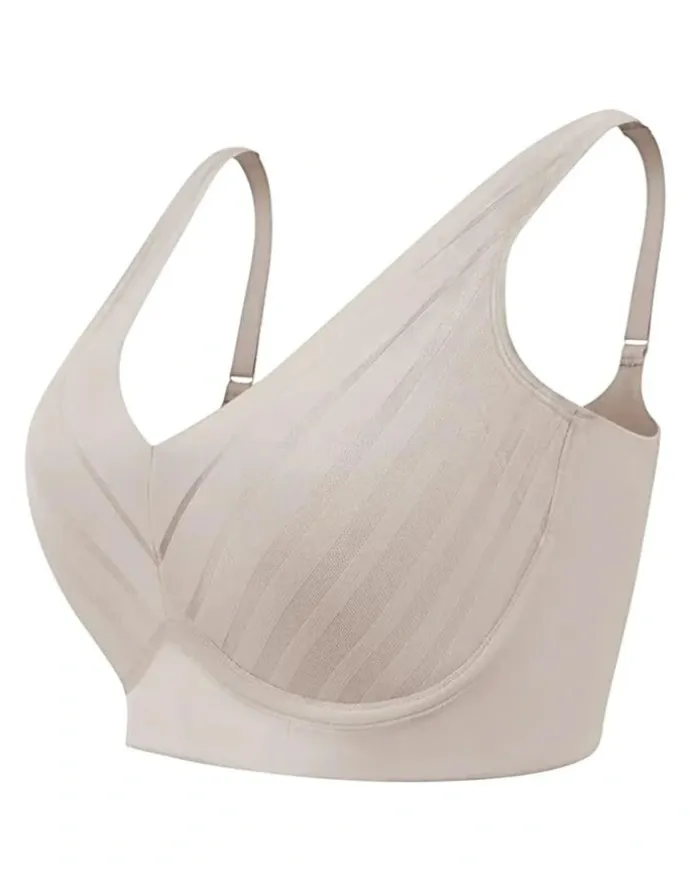 Leonisa Daily Side & Back Smoothing V Neck Wirefree Bra