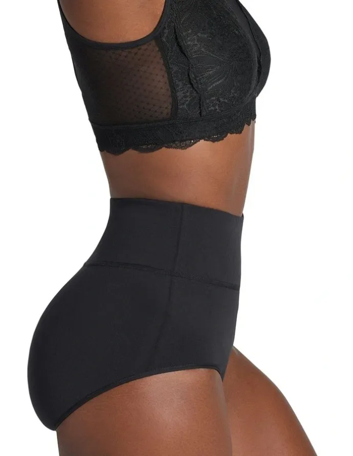 Leonisa High-Waisted Classic Shaping Tummy Control Brief in Black
