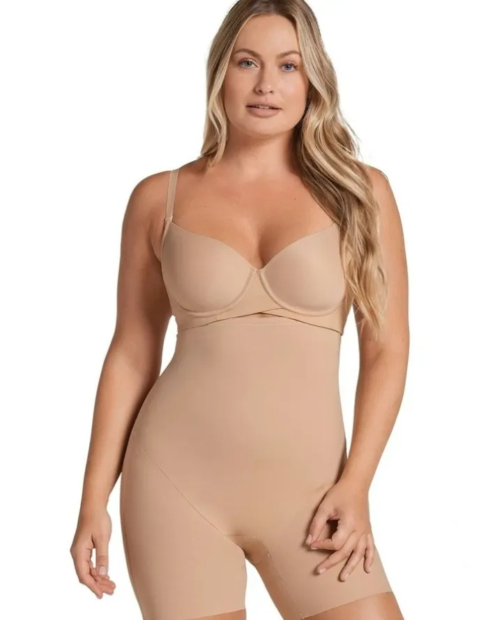 Leonisa On Target Firm Tummy Control Body Shaper Short in Nude
