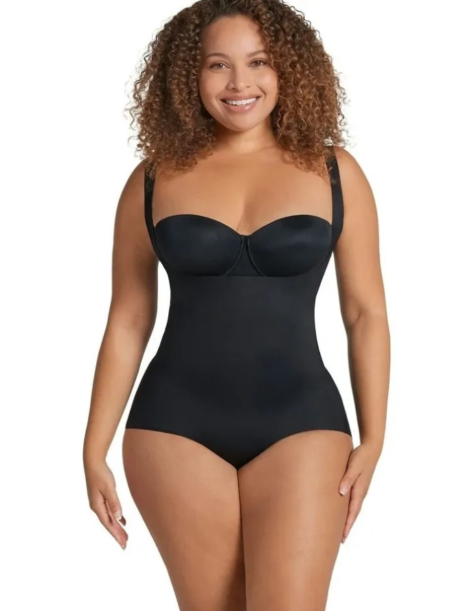 Leonisa SmartCore Low Back Classic Sculpting Cupless Body Shaper in Black