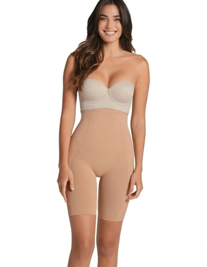 Leonisa SmartShape Extra-High Waist Thigh & Tummy Control Short in Natural