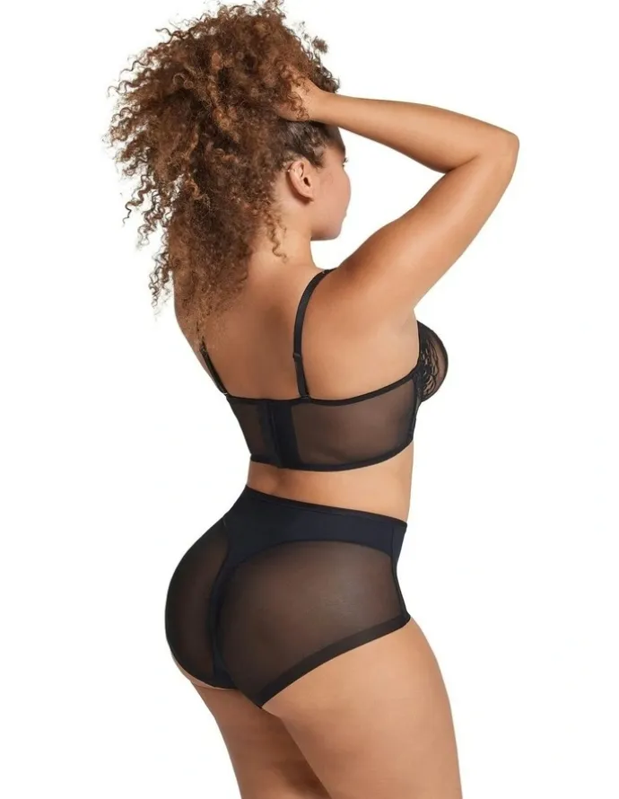 Leonisa Truly Undetectable Comfy Sheer Shaping Brief in Black