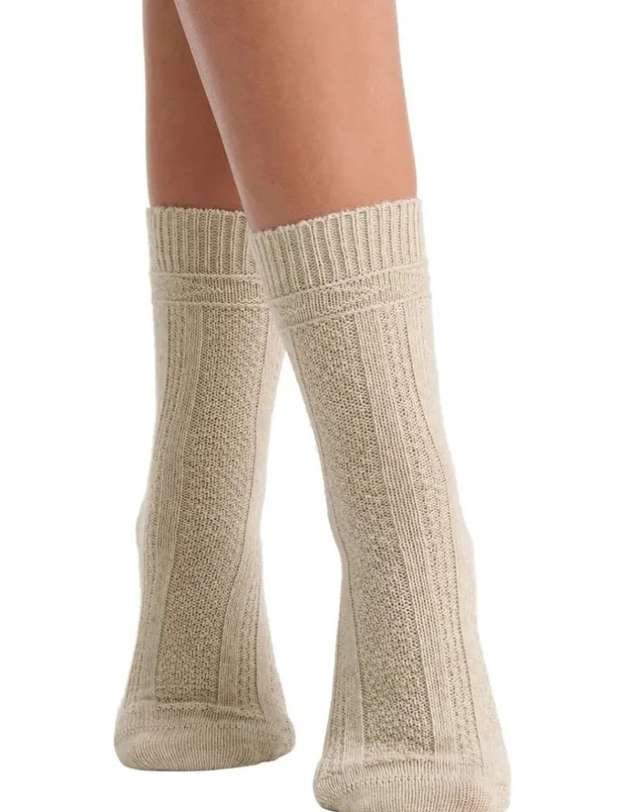 Levante Camella Crew Sock in Oatmeal