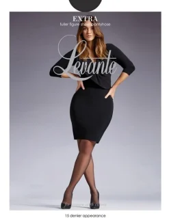 Levante Extra Fuller Figure Sheer Pantyhose in Grey
