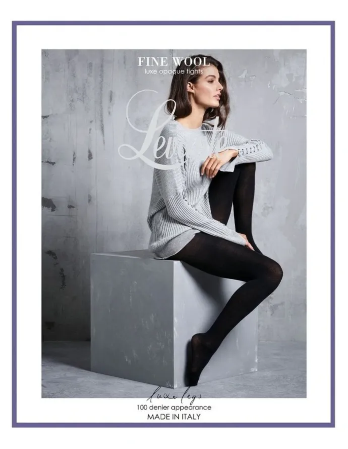 Levante Fine Wool Tight in Black