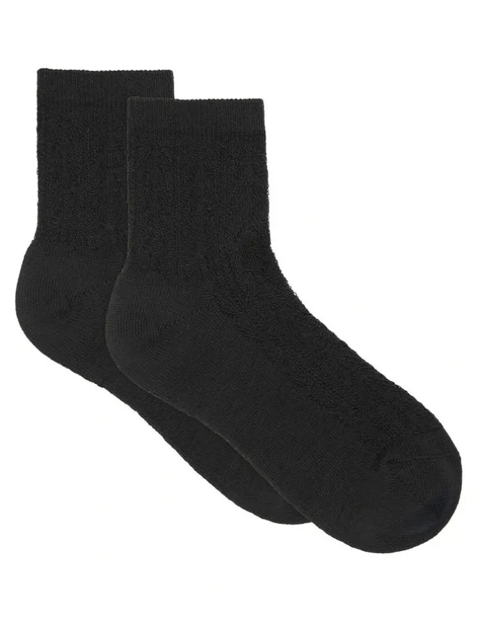 Levante Mia Pointelle Sock in Nero