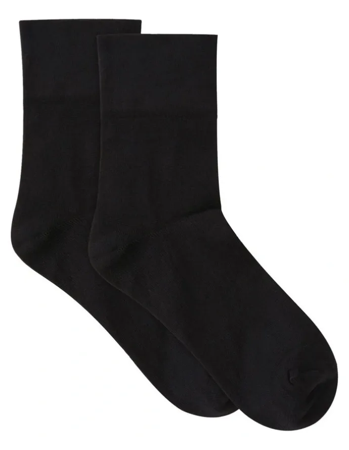 Levante Micromodal Comfort Top Sock in Nero