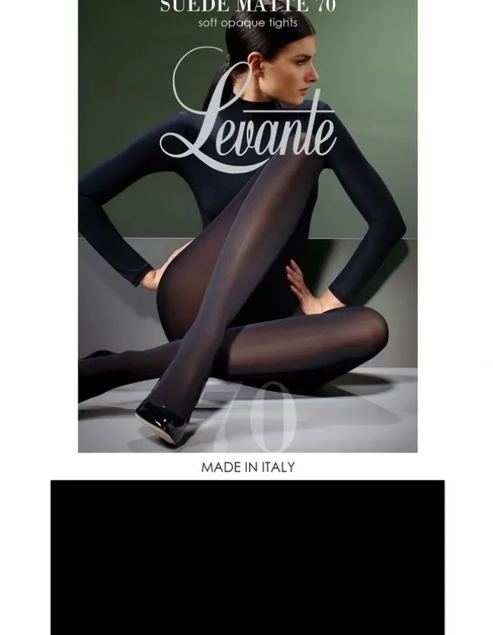 Levante Suede Matte Tights 70D in Nero