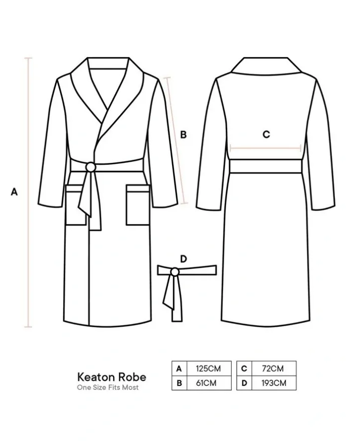 Linen House Keaton Bath Robe In Evergreen